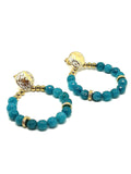 Boucles d'oreilles apatite bleue