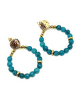 Boucles d'oreilles apatite bleue