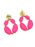 Boucles d'oreilles fushia