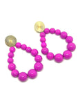 Boucles d'oreilles goutte en perles violet