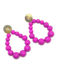 Boucles d'oreilles goutte en perles violet