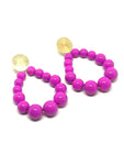 Boucles d'oreilles goutte en perles violet