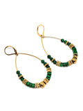 Boucles d'oreilles malachite