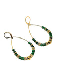 Boucles d'oreilles malachite