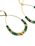 Boucles d'oreilles malachite