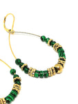 Boucles d'oreilles malachite