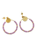 Boucles d'oreilles perle heishi glycine