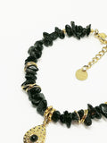 Bracelet pierres naturelles noire