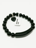 Bracelet perles obsidienne noir