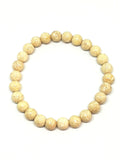 Bracelet perles naturelles jaspe ivoire 8mm