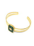 Bracelet jonc soleil en malachite