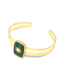 Bracelet jonc soleil en malachite