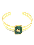 Bracelet jonc soleil en malachite