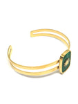 Bracelet jonc soleil en malachite