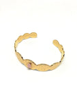 Bracelet doré quartz rose