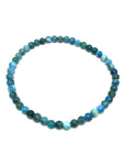 Bracelet perles naturelles Apatite bleu 4mm