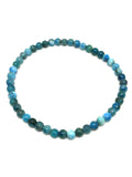 Bracelet perles naturelles Apatite bleu 4mm