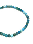Bracelet perles naturelles Apatite bleu 4mm