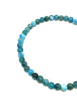 Bracelet perles naturelles Apatite bleu 4mm