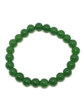 Bracelet perles naturelles jade vert 8mm (Véritable)