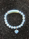 Bracelet perles opaline