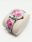 Montre fleur rose