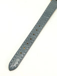 Montre cuir gris bleu femme chiffre romain - Doré