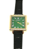 Montre cadran vert femme