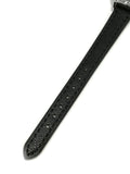 Montre femme strass bracelet cuir noir