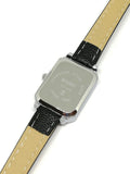 Montre femme strass bracelet cuir noir