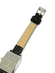 Montre femme strass bracelet cuir noir