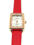 Montre cuir rouge