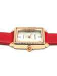 Montre cuir rouge