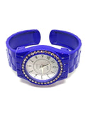 Montre femme bracelet bleu foncé