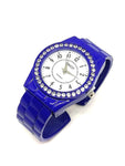 Montre femme bracelet bleu foncé