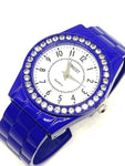 Montre femme bracelet bleu foncé