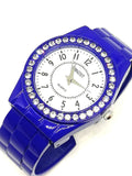 Montre femme bracelet bleu foncé