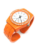 Montre femme bracelet orange