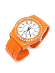 Montre femme bracelet orange