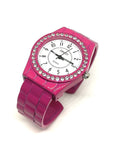 Montre femme bracelet bordeaux