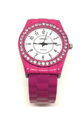 Montre femme bracelet bordeaux