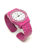 Montre femme bracelet bordeaux