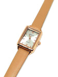 Montre cuir beige femme