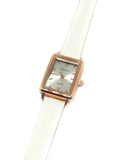 Montre cuir blanc femme tendance