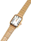 Montre cuir beige