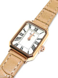 Montre cuir beige