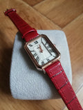 Montre femme chiffre romain - Rouge