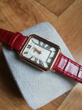 Montre femme chiffre romain - Rouge