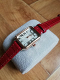 Montre femme chiffre romain - Rouge