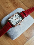 Montre femme chiffre romain - Rouge